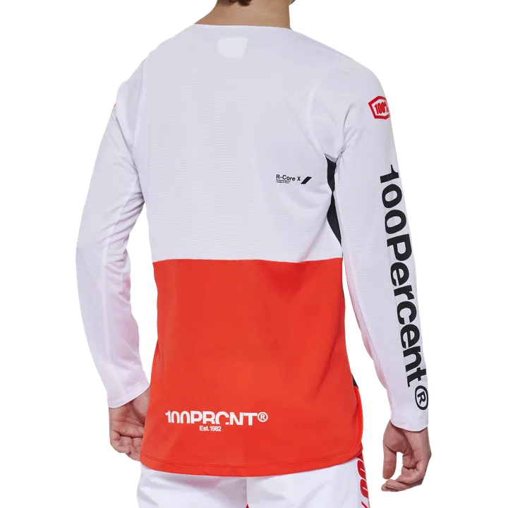 R-CORE-X Long Sleeve Jersey white/red