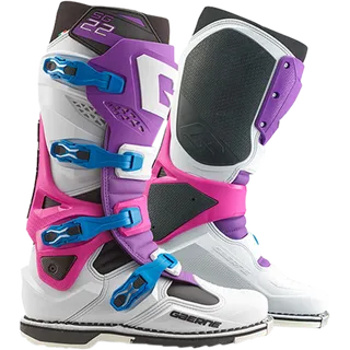 Offroadstiefel SG22 weiss-schwarz-hellblau