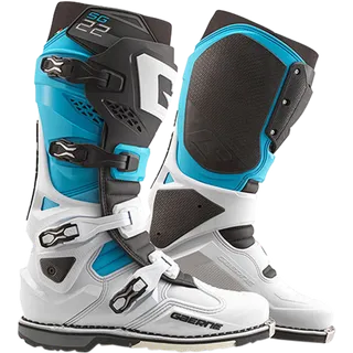 Offroadstiefel SG22 weiss-schwarz-hellblau