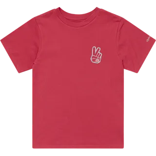 Womens Short Sleeve Tee - Peace Out bordeaux