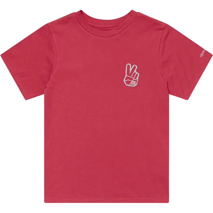 Womens Short Sleeve Tee - Peace Out bordeaux