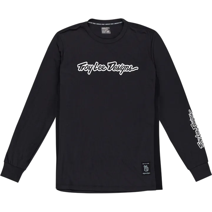 Skyline Long Sleeve Ride Tee - Signature schwarz