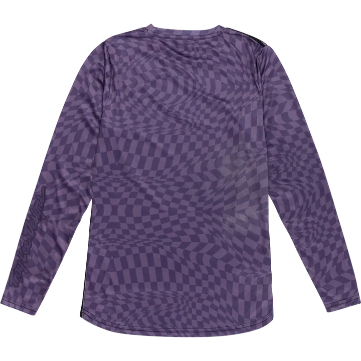 Womens Lilium LS Jersey - Twisted Checkers violett