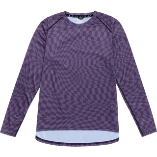 Womens Lilium LS Jersey - Twisted Checkers violett