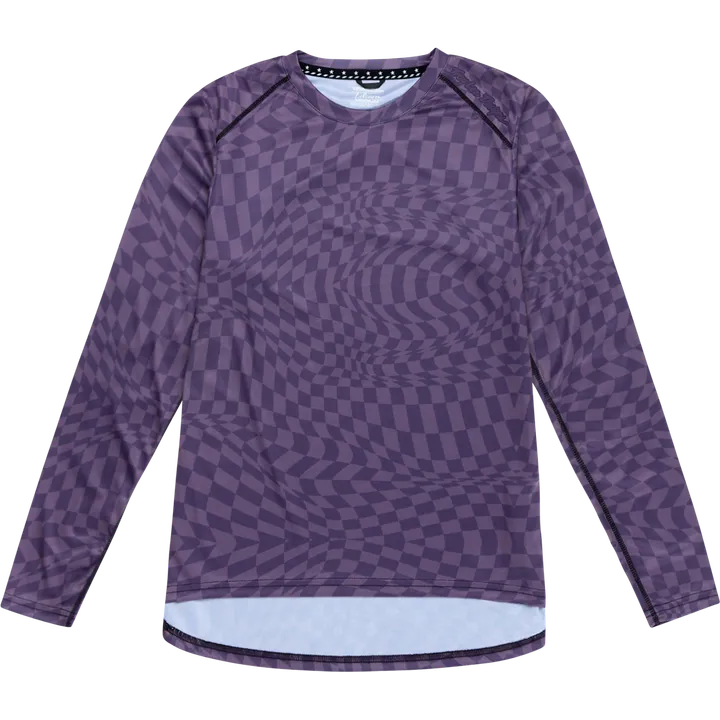 Womens Lilium LS Jersey - Twisted Checkers violett