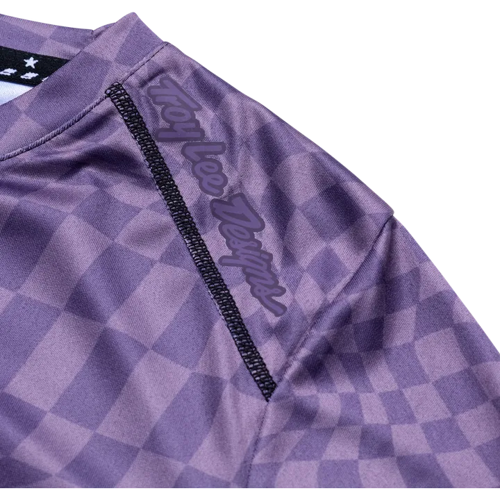 Womens Lilium LS Jersey - Twisted Checkers violett
