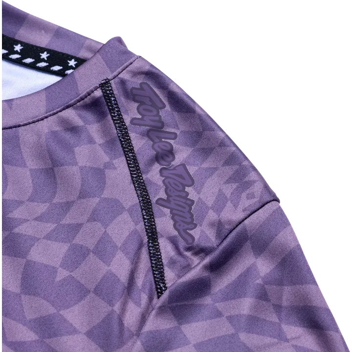 Womens Lilium SS Jersey - Twisted Checkers violett