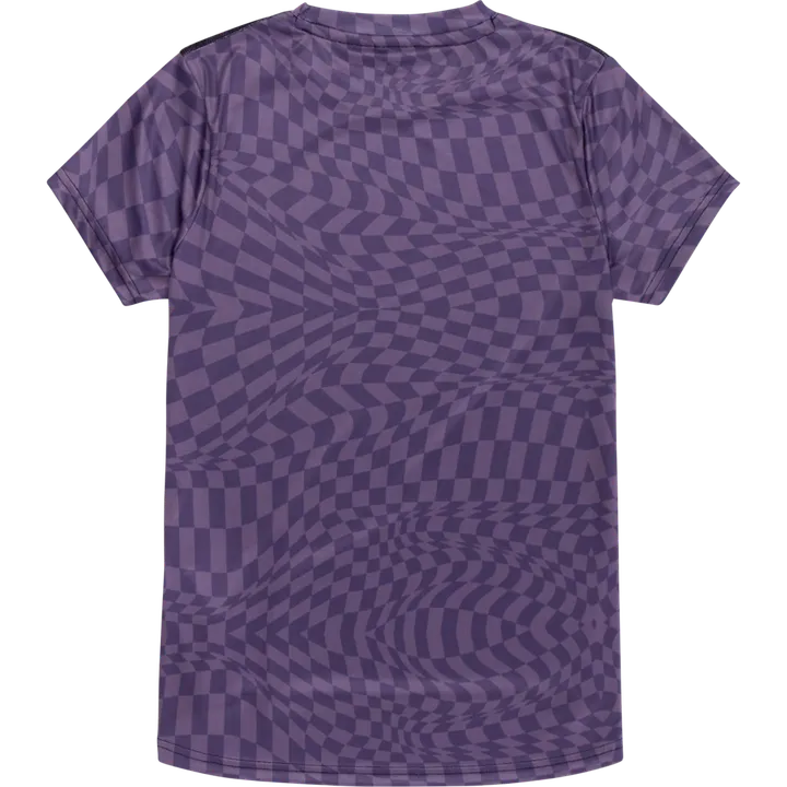 Womens Lilium SS Jersey - Twisted Checkers violett