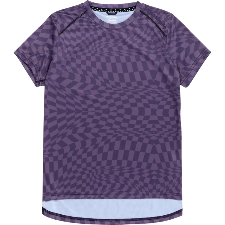 Womens Lilium SS Jersey - Twisted Checkers violett