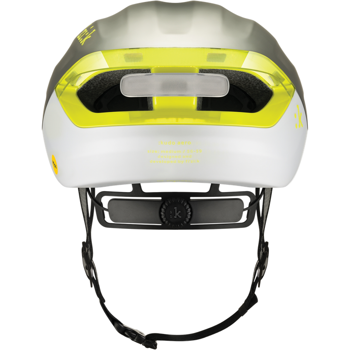 Kudo Aero Helmet + Light silber