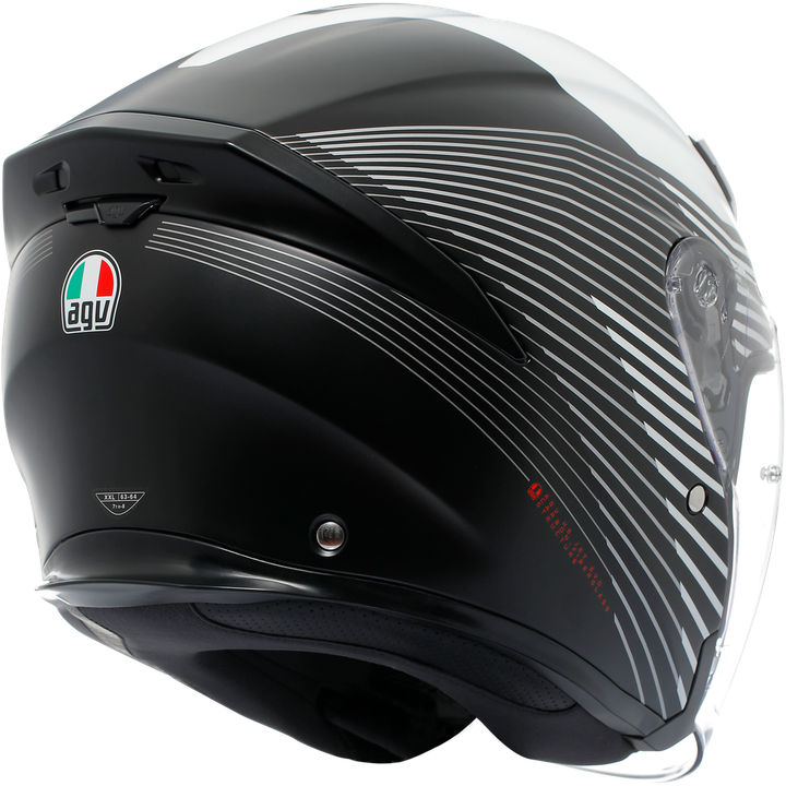 Casque jet K5 Evo Control matte black and white