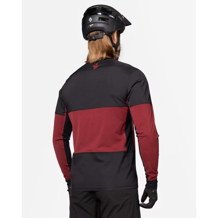 Hunter Merino Hybrid LS M dark red XL
