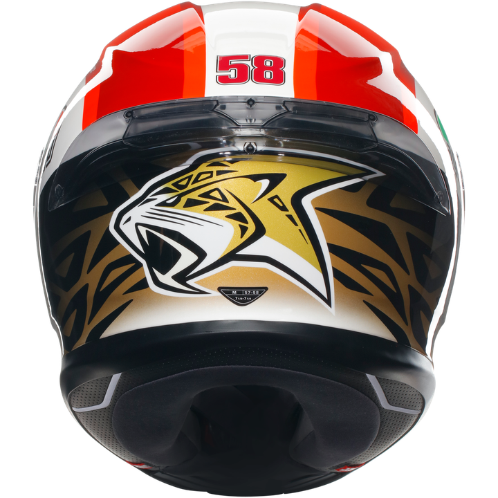 Integralhelm K6 S Replicia SIC58 rot-schwarz-weiss