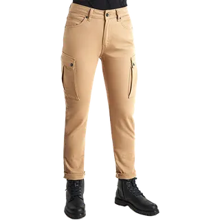 Jeans cargo Mila femme beige