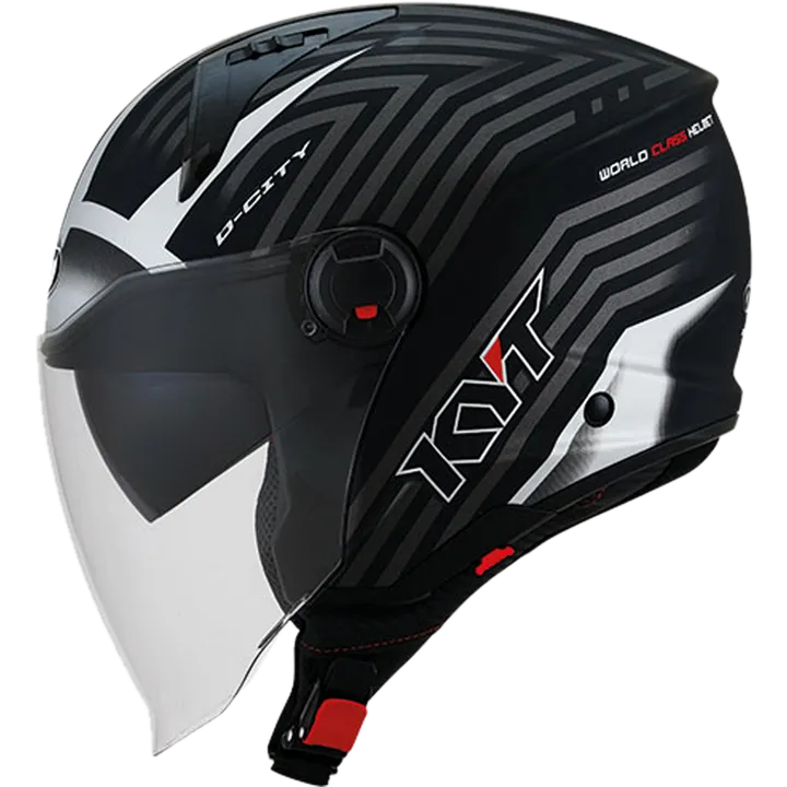 Casque jet D-City Lucent noir-argent mat