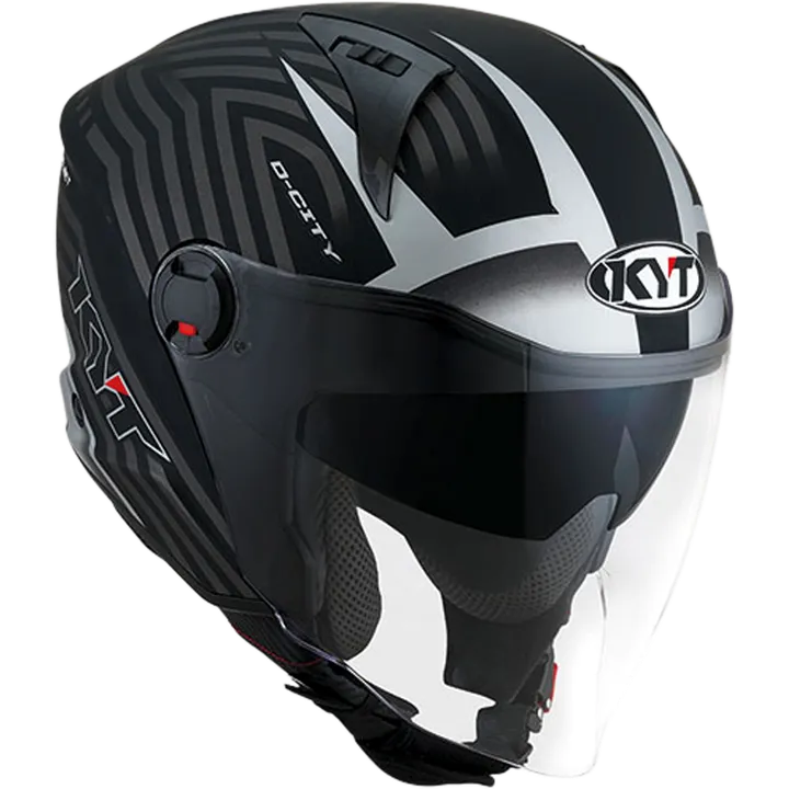Casque jet D-City Lucent noir-argent mat