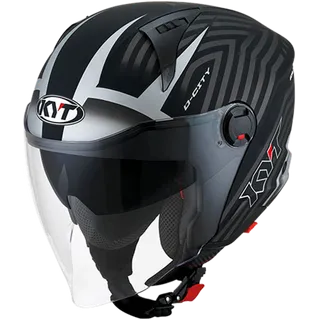 Casque jet D-City Lucent noir-argent mat