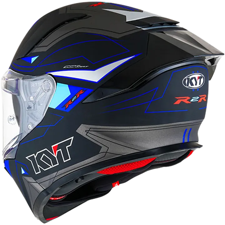 Integralhelm R2R Led schwarz-blau-grau