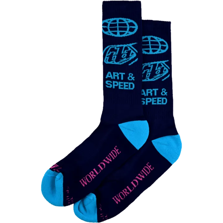 Mens Performance Socks - Worldwide blau