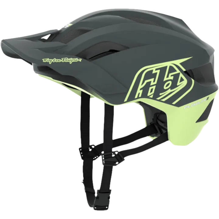 Flowline SE Helmet - Badge gris - jaune fluo