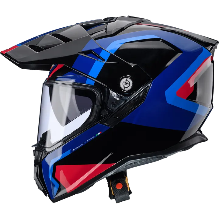 Casque enduro Tanami Scram noir-bleu-rouge