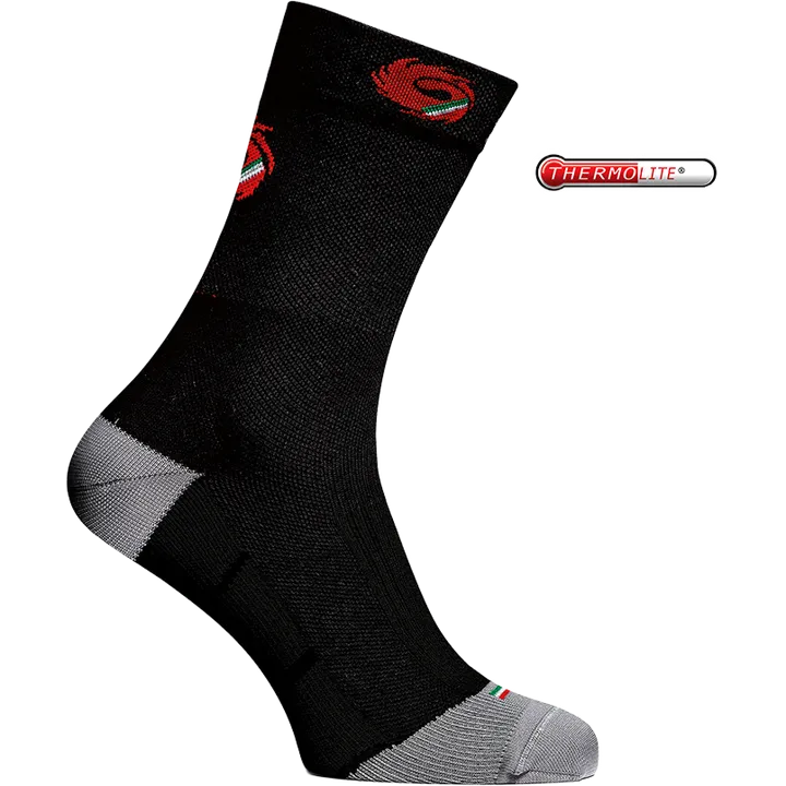 Warme Socken mit Thermolite grau-schwarz