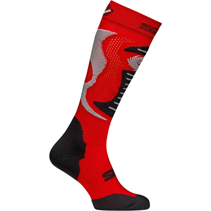 Chaussettes Faenza rouge-noir