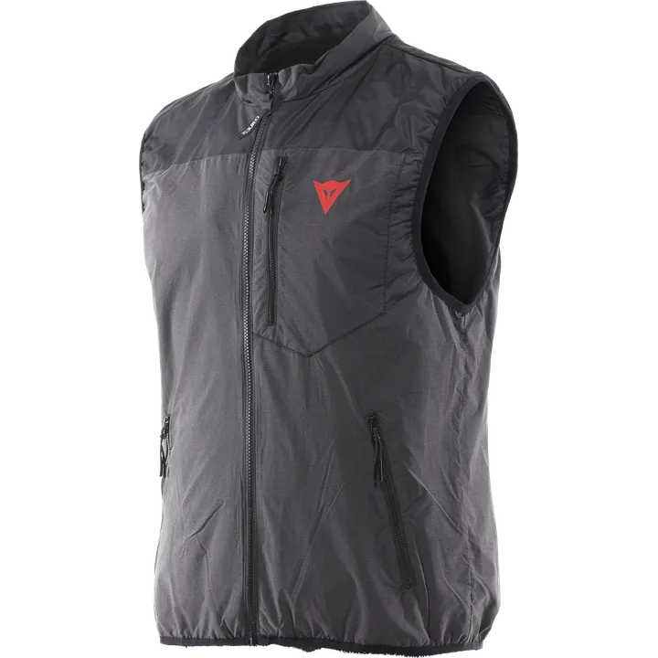 Gilet coupe-vent gris-noir