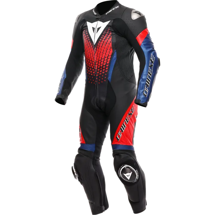 Combinaison cuir perf. 1 pièce Laguna Seca 6 noir-bleu-rouge
