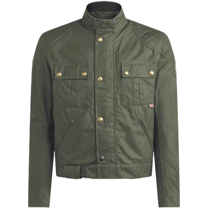 Veste Brooklands 2.0 en coton ciré olive