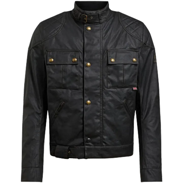 Jacke Brooklands 2.0 Waxed Cotton schwarz