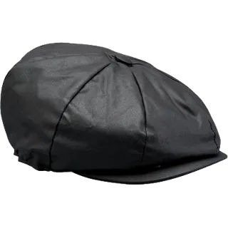 Baker boy Cap Hislop Waxed Cotton schwarz