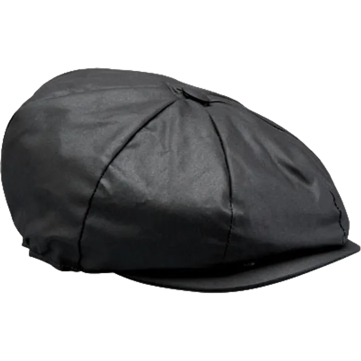Baker boy Cap Hislop Waxed Cotton schwarz