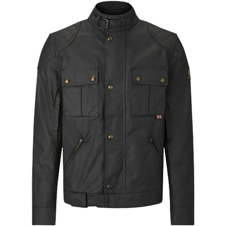 Jacke Brooklands Waxed Cotton schwarz