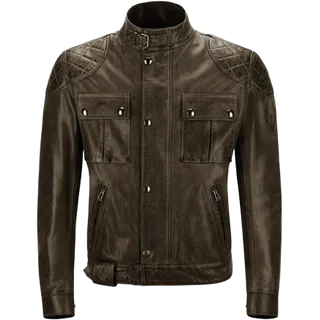 Jacke Brooklands Waxed Leder braun