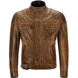 Jacke Brooklands Waxed Leder braun