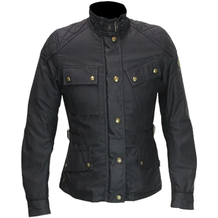 Jacke Phillis 2.0 Waxed Cotton Damen schwarz