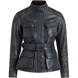 Jacke Trialmaster Waxed Leder Damen blau