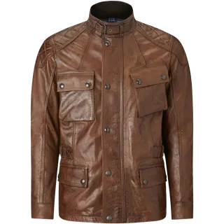 Veste Turner en cuir ciré noir