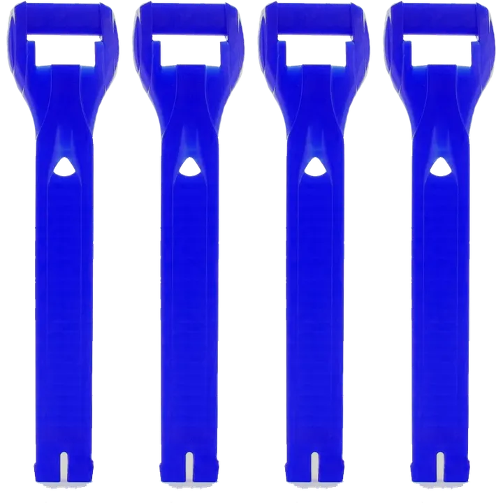Plastikriemen blau - 9 cm - 4 Stk