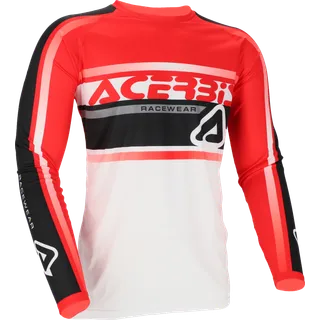 Jersey MX Linear Lugo blanc-rouge