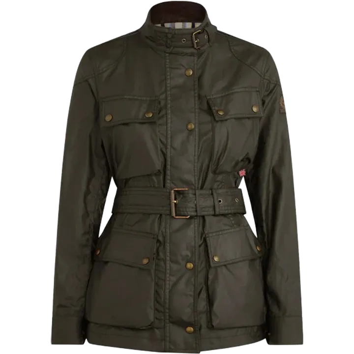 Veste Trialmaster en coton ciré pour femme olive