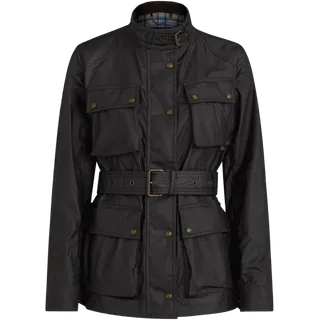 Jacke Trialmaster Waxed Cotton Damen schwarz