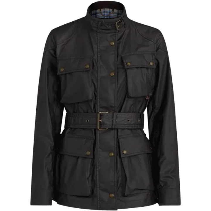 Jacke Trialmaster Waxed Cotton Damen schwarz