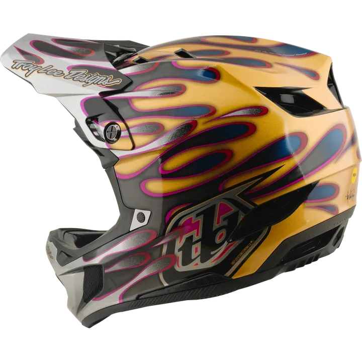 D4 Carbon Helmet W/Mips - Overspray gold-black