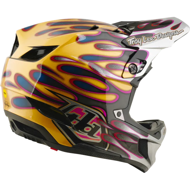 D4 Carbon Helmet W/Mips - Overspray gold-black