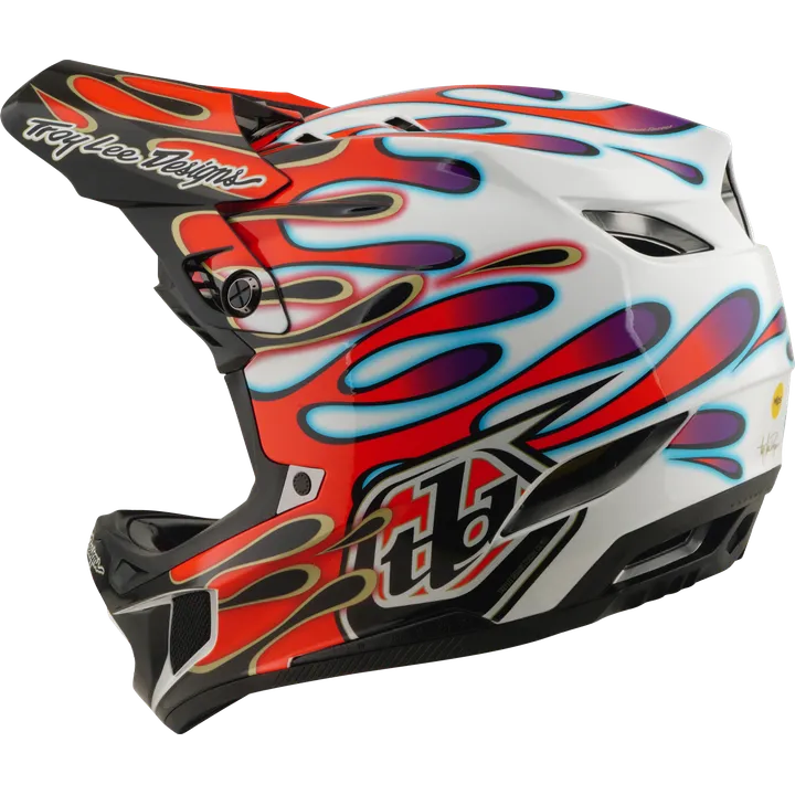 D4 Composite Helmet W/Mips - Overspray white-red
