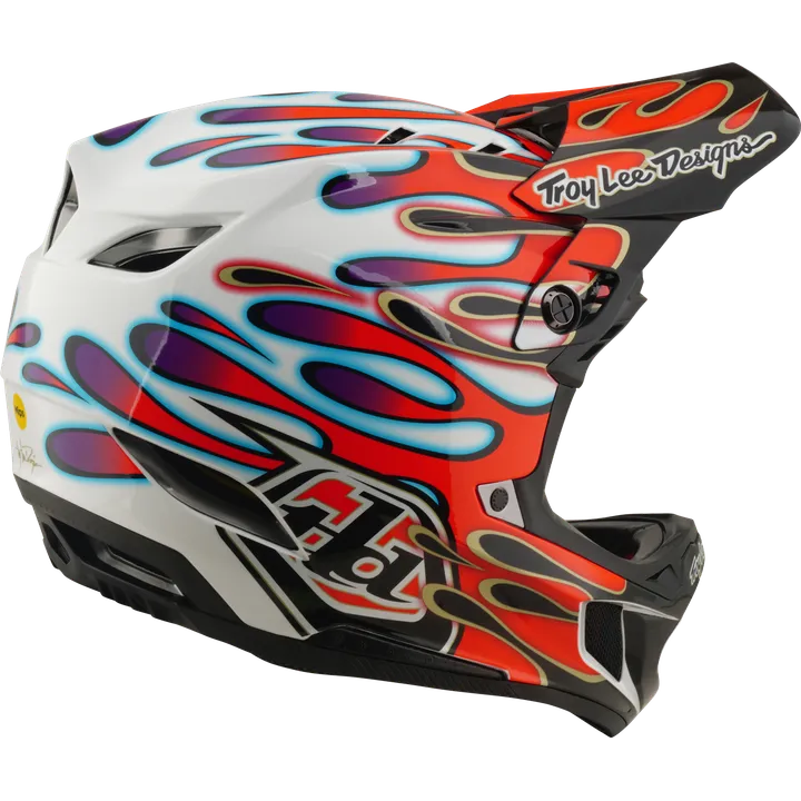 D4 Composite Helmet W/Mips - Overspray white-red
