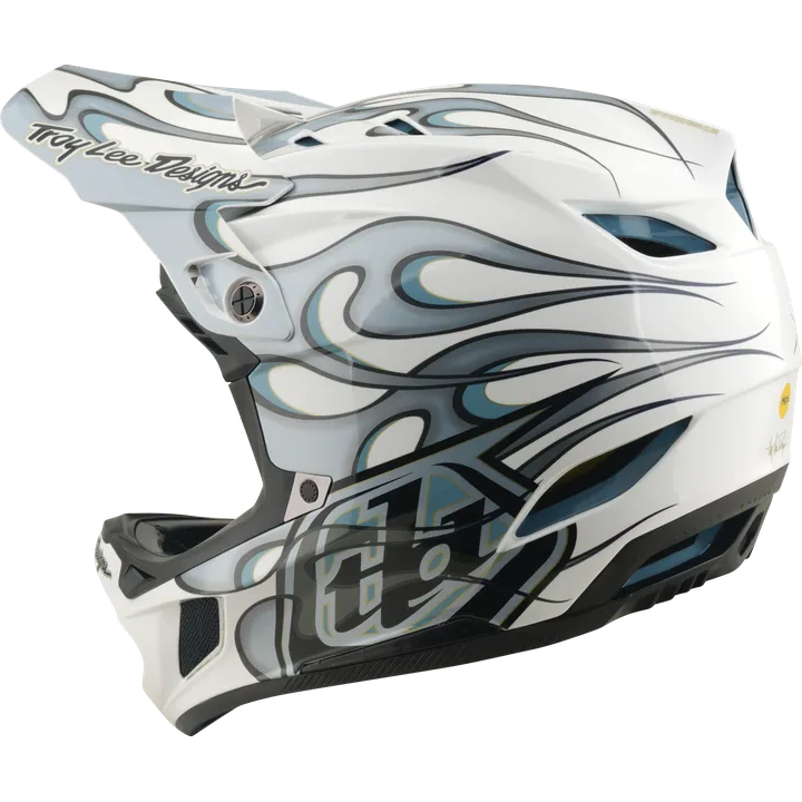 D4 Composite Helmet W/Mips - Torched white-silver
