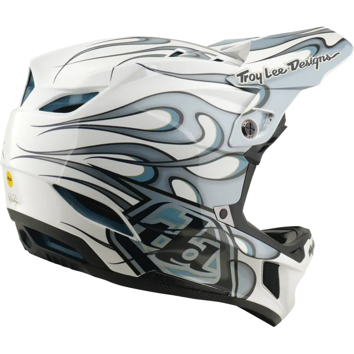 D4 Composite Helmet W/Mips - Torched white-silver